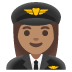 woman pilot, medium skin tone